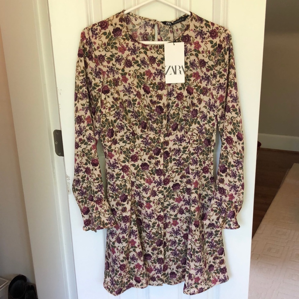 NWT Zara Mini Patterned Dress, Medium